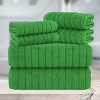 BAGOKIE 100% Turkish Cotton Corduroy Ribbed Bath Towels 6-Piece Set - 4 of 4