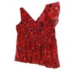 bar III Womens Ruffled Printed Floral Knit Blouse - 2 of 2