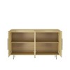 56.7" Fluted Sideboard Buffet Cabinet, Modern Credenza with Adjustable Shelves for Dining Room, Large Accent Console-3irtyhousy - 3 of 4