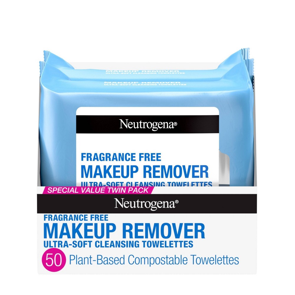 Neutrogena Cleansing Towelettes Unscented Makeup Remover - 50ct