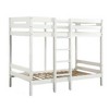 Royal Hampton Twin Bunk Bed with Front Facing Ladder, Pine Wood, Crisp White Finish - 2 of 4