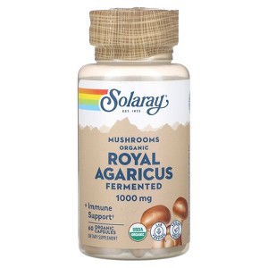 Solaray Fermented Royal Agaricus, Mushrooms, 60 Organic Capsules (500 mg per Capsule) - 1 of 4