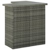 vidaXL Bar Table Gray PE rattan, steel Corner Bar Table Rectangular - 2 of 4