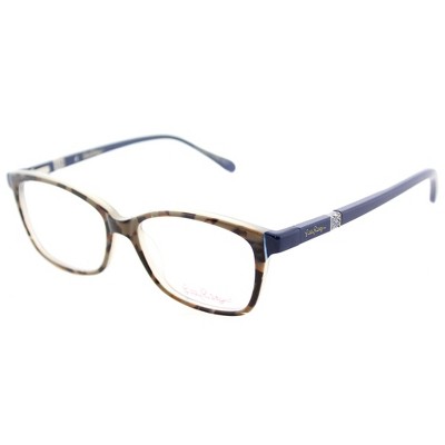 Lilly Pulitzer  MO Womens Rectangle Eyeglasses Mocha Navy 50mm