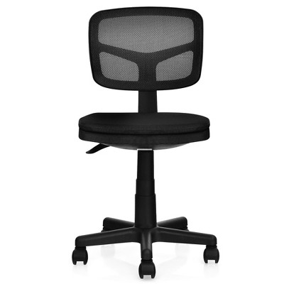 Black desk 2024 chair with wheels