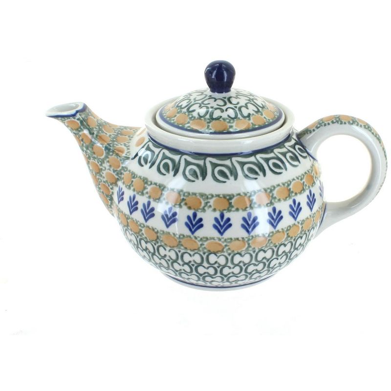 Blue Rose Polish Pottery 264 Ceramika Artystyczna Small Teapot, 1 of 2