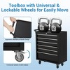 Rolling Tool Chest, Tool Storage Cabinet, Toolbox with Wheels, Portable Tool Cabinet Organizer with Locking System & Drawer Liners - 4 of 4