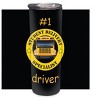 Elanze Designs #1 Bus Driver Yellow Bus 20 ounce Stainless Steel Travel Tumbler - 2 of 4