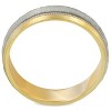 Pompeii3 Platinum & 18k Yellow Gold 6MM Sandblast Brushed Mens Wedding Band - 2 of 3