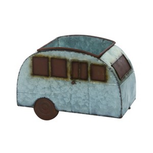 Transpac 4.17 in. Spring Camper Planter Galvanized Metal - 1 of 2
