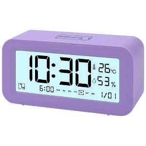 REGALWOVEN Battery Powered Digital Plastic Adjustable Volume Alarm Clock 5.7"L x 2.0"W x 3.3"H 1 Pc - 1 of 4