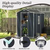 Outdoor Storage Shed, Resin Shed with Floor & Lockable Doors, All Weather Plastic Sheds with Window Dark Grey - 2 of 4