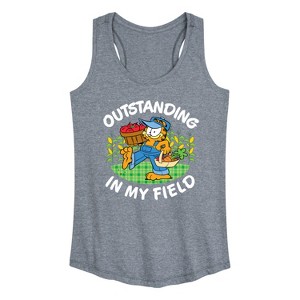 Women's - Garfield - Outstanding In My Field Graphic Racerback Tank - 1 of 4