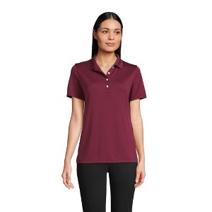 Lands' End Women's Short Sleeve Solid Active Polo - 1 of 3