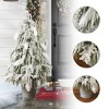 LuxenHome 4Ft Unlit Artificial Potted Tree with White Snow-Flocked and Soft Branches Green - 2 of 4