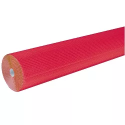 Corobuff Solid Color Corrugated Paper Roll, 48 Inches x 25 Feet, Flame Red