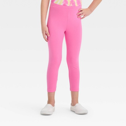 Girls' Capri Leggings - Cat & Jack™ Pink M : Target