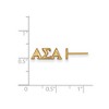 Black Bow Jewelry 14k Yellow Gold Plated Sterling Silver Alpha Sigma Alpha Greek Life Stud Earrings - 2 of 3