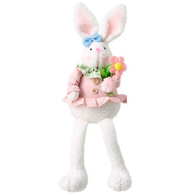 The Lakeside Collection Easter Bunny Plush 21 Inch Height Poseable Decor Girl Or Boy