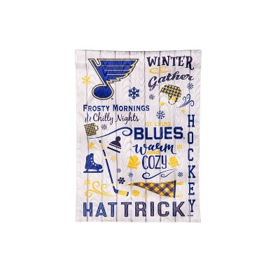 Evergreen St. Louis Blues Garden Flag 12 x 18 Inches Indoor Outdoor Decor