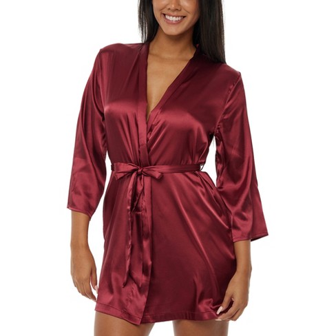 Alexander Del Rossa Womens Long Knit Robe with Pockets, Bathrobe