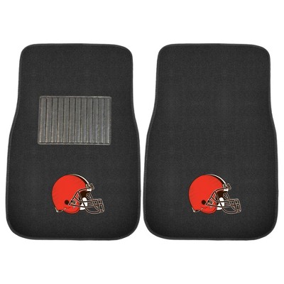 NFL Cleveland Browns Embroidered Car Mat Set - 2pc