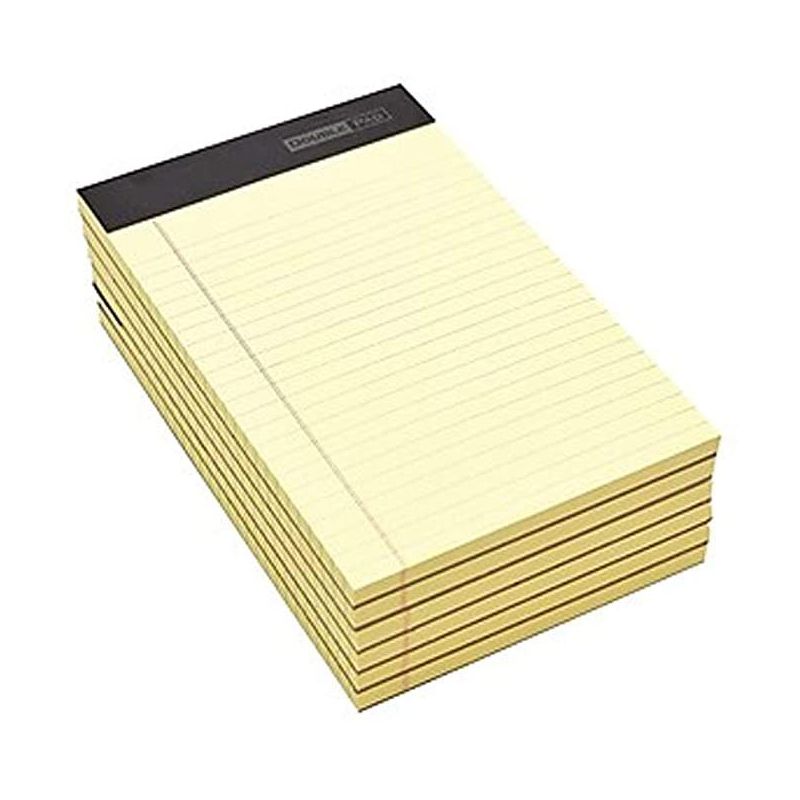 MyOfficeInnovations Notepads 5" x 8" Narrow Canary 100 Sh./Pad 6 Pads/PK (35715-CC) 398212, 3 of 9