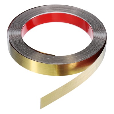 Unique Bargains Self-Adhesive Stainless Steel Mirror Finish Peel and Stick Wall Trim