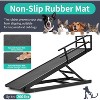 Docred Dog Ramp, Adjustable Height Wooden Folding Portable Pet Ramp for Bed, Couch,SUV-High Traction,for Small Large Old Dogs Cats - 2 of 4