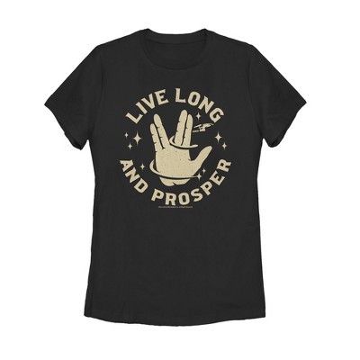 Women's Star Trek Hand Live Long And Prosper Enterprise Journey T-Shirt