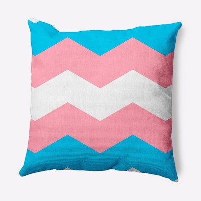 16"x16" Pride Flag Square Throw Pillow Blue/Pink - e by design