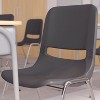 Flash Furniture HERCULES Series 880 lb. Capacity Gray Ergonomic Shell Stack Chair with Chrome Frame and 18'' Seat Height, Set of 5 - 4 of 4