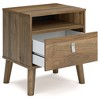 Aprilyn Nightstand Honey: Modern Bedside Furniture, Splay Legs ...