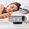 REGALWOVEN Plastic Dimmable Big Numbers Temperature Projection Alarm Clock 8.2 x 2 x 2.9 Inches - 3 of 4