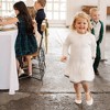 Hope & Henry Girls' Organic Long Sleeve Mock Neck Bow Detail Sweater Dress, Soft White Bow Neck, 5 - 3 of 4