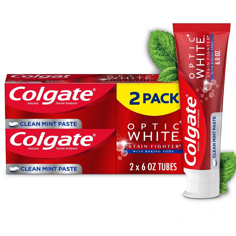 Colgate Stain Fighter Clean Toothpaste Mint - 6oz/2pk, 1 of 10