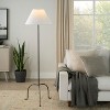 Nourison 66" Black Wrought Iron Heritage Metal Slim Tripod Standing Floor Lamp - 3 of 4