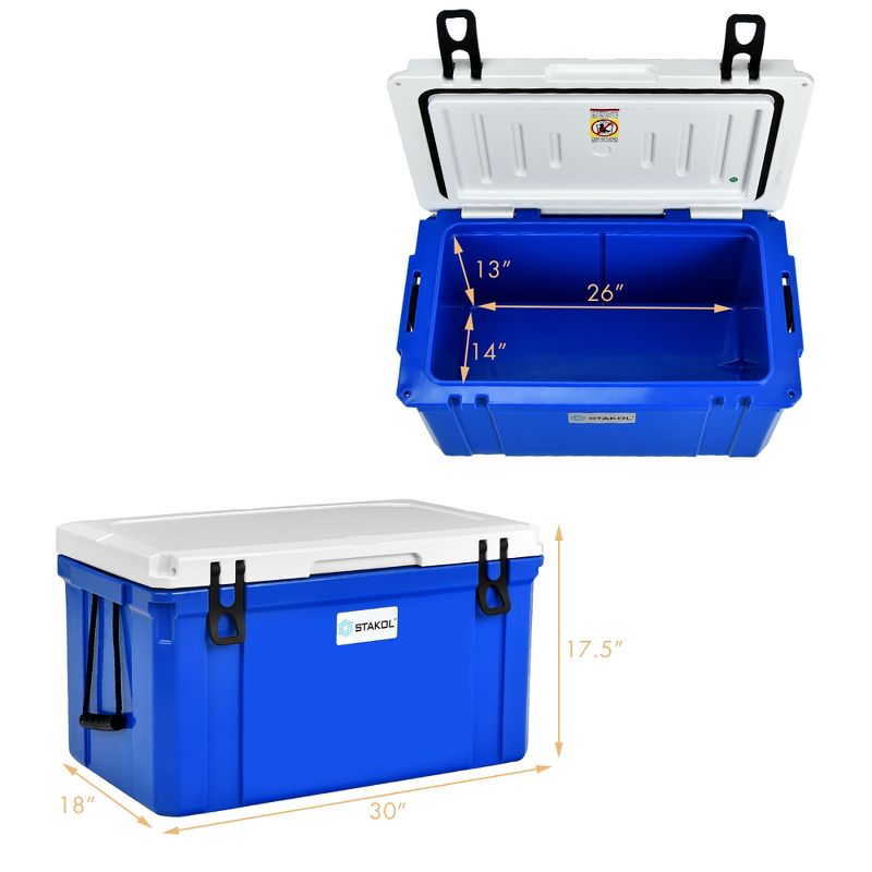 STAKOL 79 Quart Portable Cooler Ice Chest Leak-Proof 100 Cans Ice Box Camping, 2 of 11