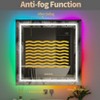 ARTLOGE 800x800mm Square Illuminated Bathroom Vanity Mirror for Makeup, with RGB Backlit and Front Lit, Anti-fog Function - 3 of 4