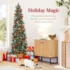 Best Choice Products Pre-Lit Partially Flocked Pencil Christmas Tree w/ Pine Cones, Foldable Stand - 3 of 4