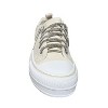 Very G Womens Harmon Sparkle Rhinestone Lace Up Canvas Platform Sneaker, Natural - 4 of 4
