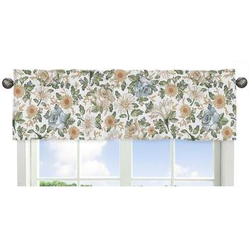 Sweet Jojo Designs Window Valance Treatment 54in. Vintage Floral Blue and Yellow
