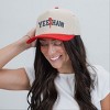 3D Puff Embroidered Yee Haw Cowgirl - Women's Corduroy Trucker Hat - 2 of 3