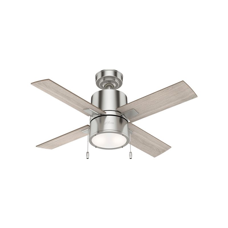 42&#34; Beck Ceiling Fan with Light Kit and Pull Chain (Includes LED Light Bulb) Brushed Nickel - Hunter Fan, 1 of 15