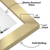 Americanflat 5x7 Picture Frame - Use as 4x6 Frame with Mat or Display 5x7 Photo Without Mat - Hudson Collection - Gold - 3 of 4