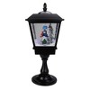 Northlight Snowman with "Let It Snow" Sign Snowing Christmas Street Lamp - 25" - Black - 4 of 4