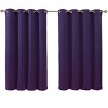 Kate Aurora Set of 2 Thermal Room Darkening Grommet Top Curtains For Small Windows - 63 in. Long - Purple - 3 of 3