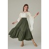 Clearlove Maxi Skirt for Women Casual High Waist Ruffle Flowy Long Skirts - 3 of 4