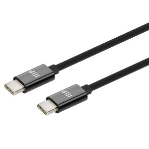 Monoprice TPE Jacketed USB C to USB C 2.0 Cable - 3 Feet - Black | Fast Charging, High Speed, Up to 3A/60W, Type C, Compatible with iPad / Samsung - 1 of 4