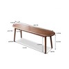 CAVINAS Modern Natural Solid Wood Ottoman Bench,Simple Oval Dining Bench for Living Room,Dining Room - 4 of 4